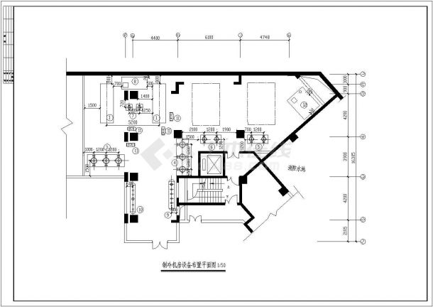 某地综合楼制冷机房暖通设计图（共11张）-图二