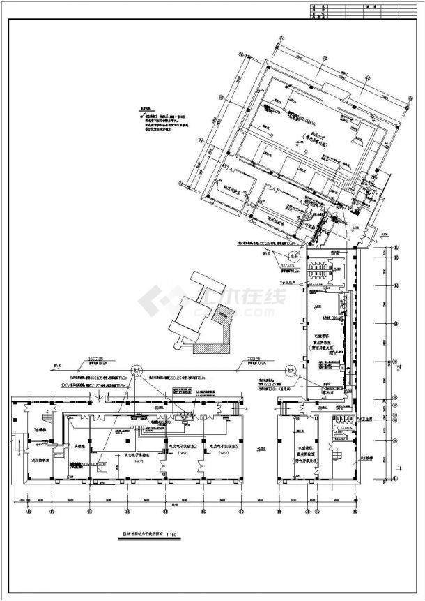 图书馆电气系统设计方案及施工全套CAD图纸-图一