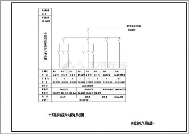 实验室和仪器室装饰电气全套CAD图纸-图一