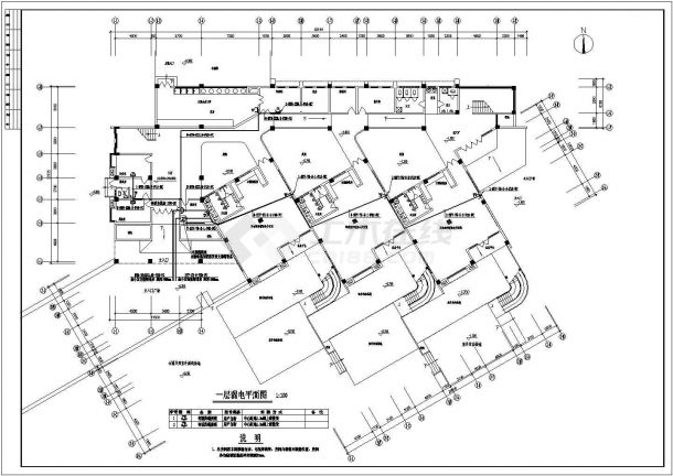 新建规后幼儿园电施设计方案全套CAD图纸-图一