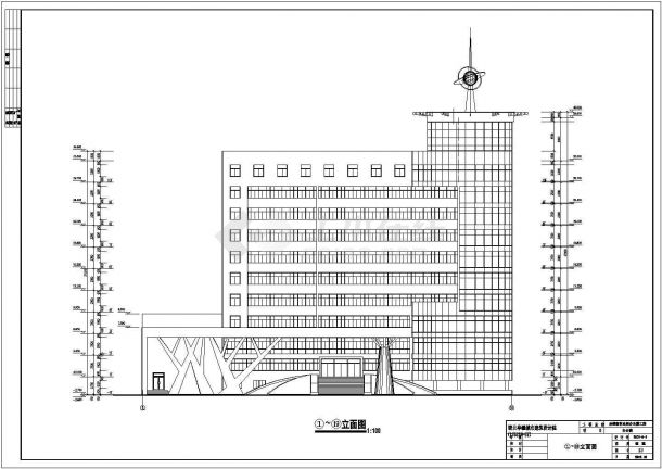某市林业局10层办公楼电气设计施工图-图一