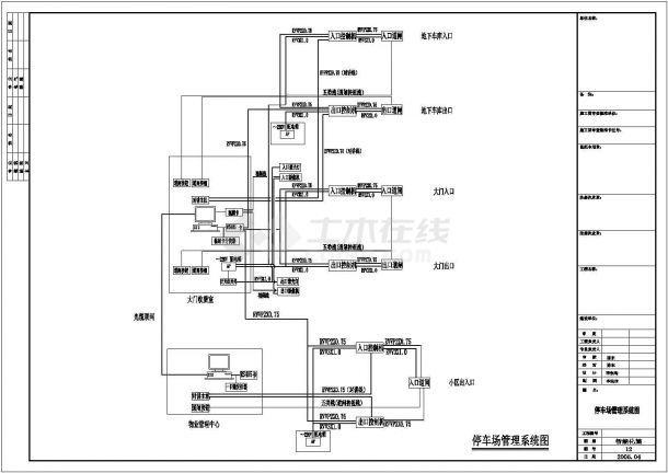 小区安防系统电气设计方案全套CAD图纸-图一