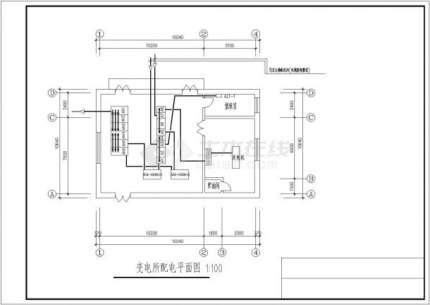变配电课程设计方案及施工全套CAD图纸-图二