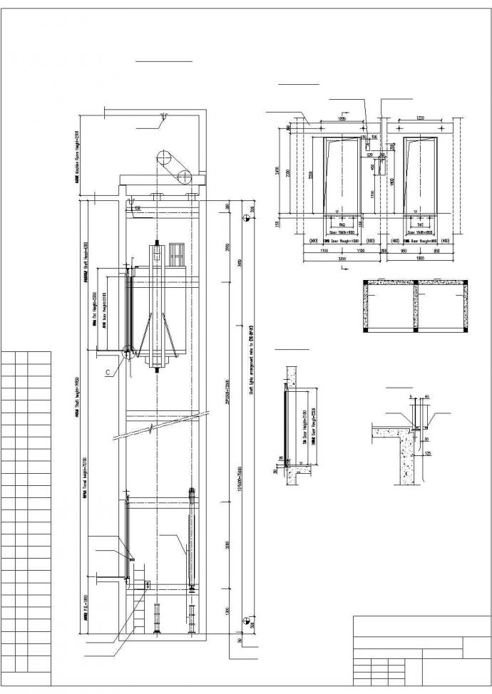 商场电梯建筑设计cad施工详细图纸_图1