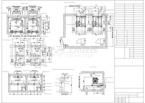 商场电梯建筑设计cad施工详细图纸-图二