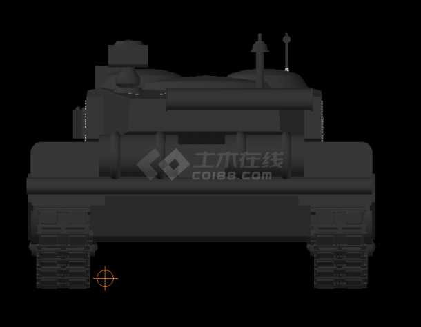 我国某型号主战坦克CAD设计图-图一