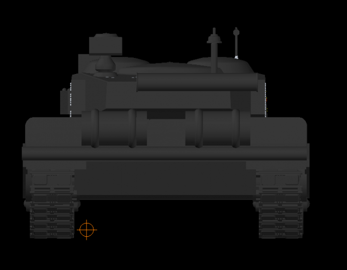 我国某型号主战坦克CAD设计图_图1