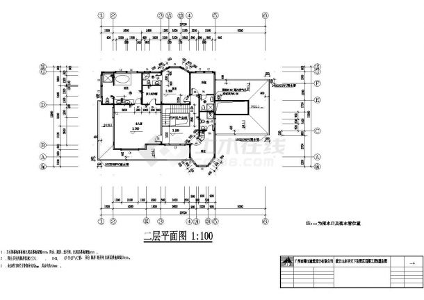 某地小型美式别墅建筑施工图-图二