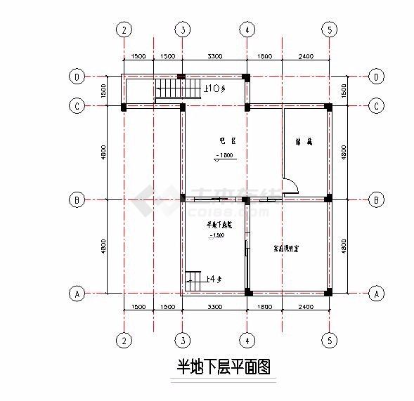 某地详细实用五层住宅楼建筑设计方案图-图一