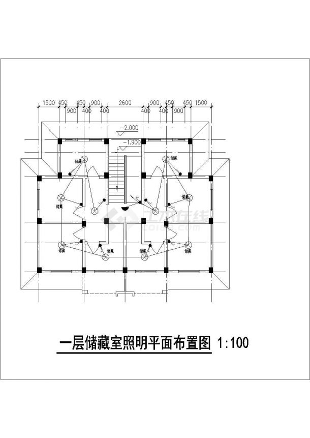 某地区住宅楼房电气设计CAD施工图纸-图一