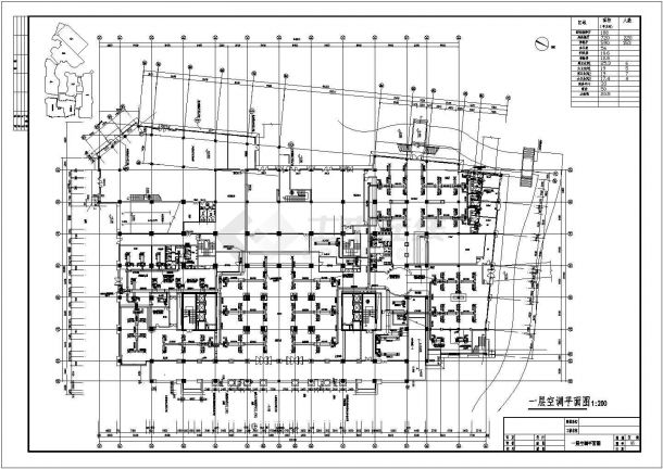 某地大型酒店中央空调暖通设计图（标注详细）-图一