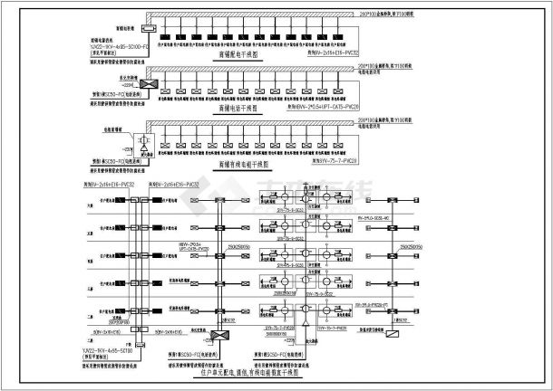 某地区住宅电气全部设计CAD施工图纸-图二