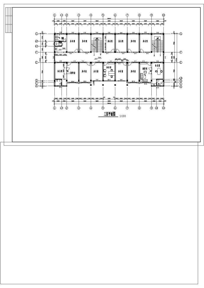 某地区四层框架办公楼建筑结构施工图_图1