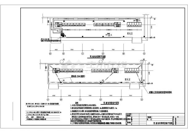 某地区厂房车间电气设计图纸（共7张）-图一
