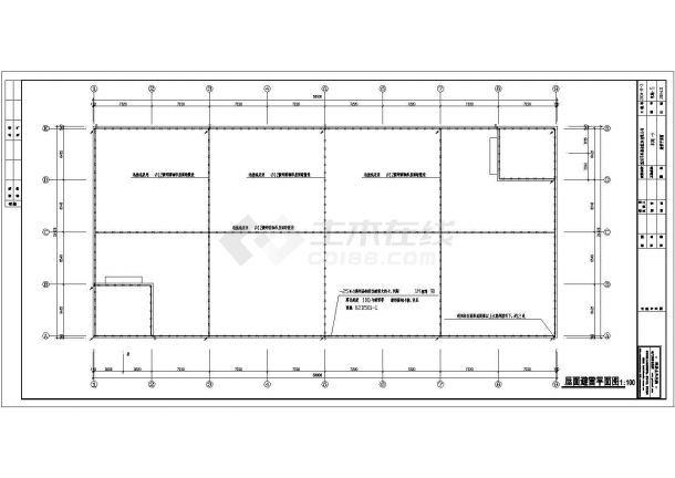 某地区宽敞厂房车间电气设计图（共6张）-图二