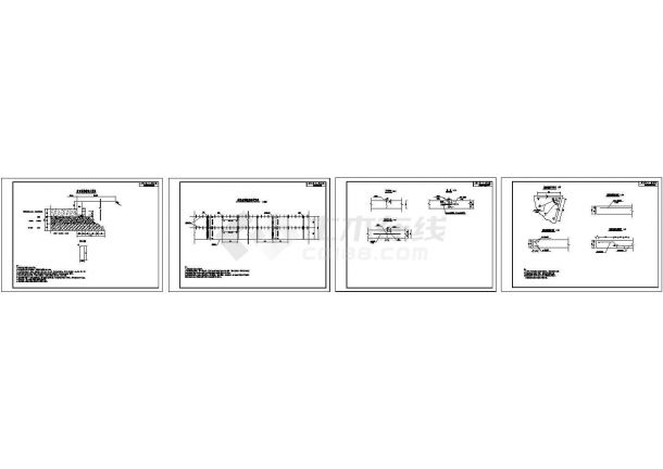 水厂厂区道路路面结构及板缝cad详图（4张）-图一