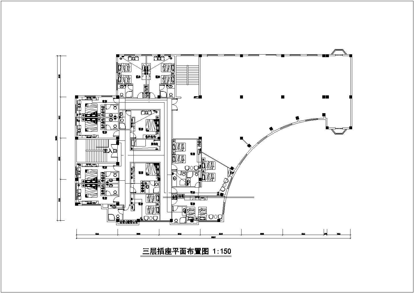 宾馆电路消防全套电气设计施工CAD图