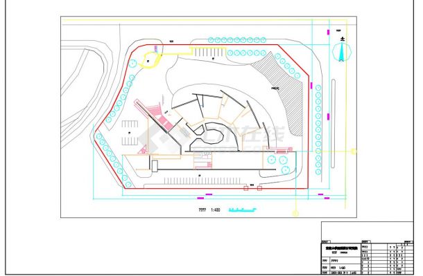 某市博物馆建筑扩初设计施工CAD图-图二