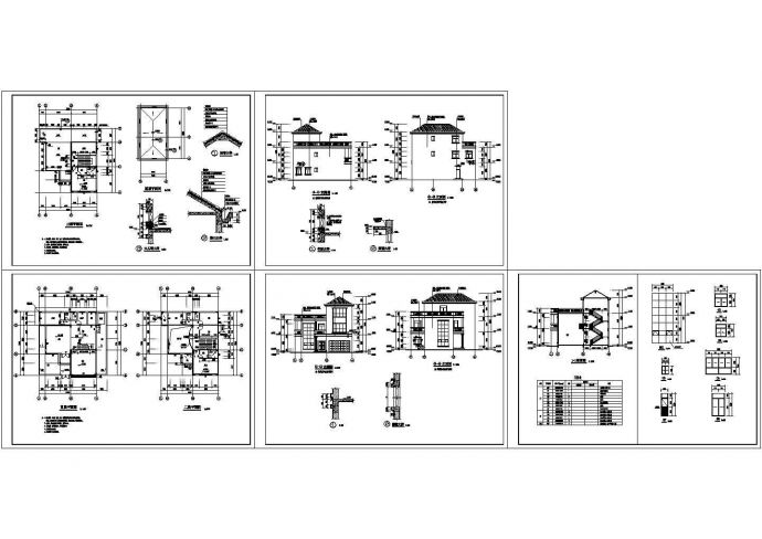 某小区私人别墅整套设计方案施工图_图1