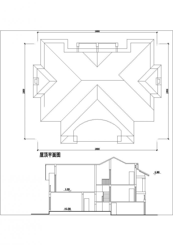 某地联体别墅建筑方案设计图_图1
