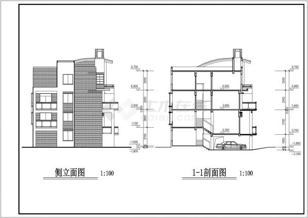 某地小型实用住宅楼建筑设计方案图-图二