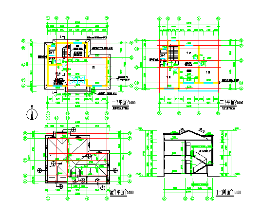 砖混结构别墅结构施工图（含建筑施工图）