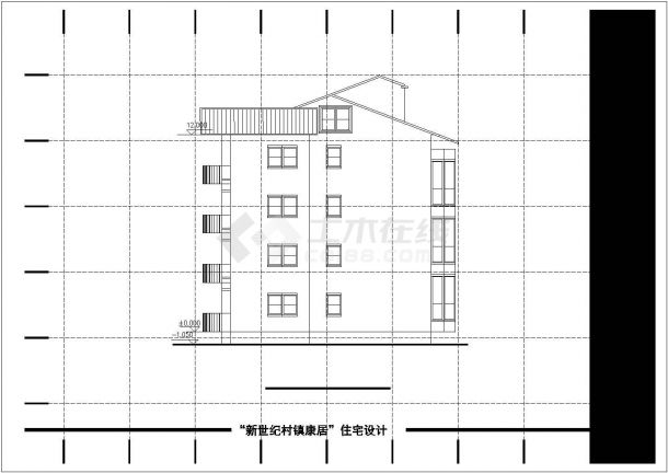 某地小型住宅（公寓式）建筑方案设计图-图二