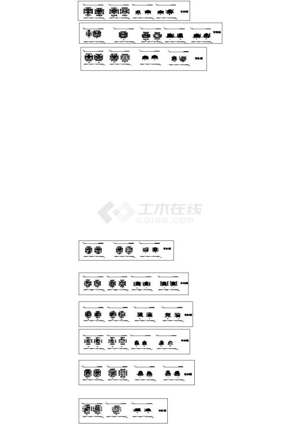 别墅全部建筑方案图（多套图纸整合）-图一