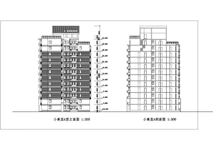 小高层建筑户型平面图（共18张）_图1