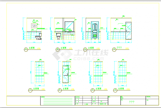 某地五星级宾馆部分装修设计施工CAD图-图二