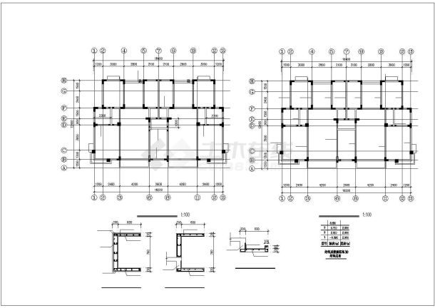 某地三层异型框架结构住宅楼建筑设计图（全套）-图一