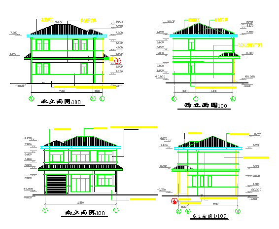 某地两层砌体结构别墅结构施工图(含建施)_图1