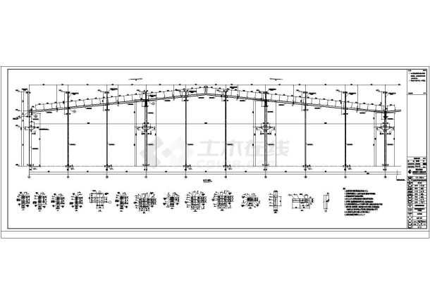 成都某公司钢结构刚架图CAD设计图-图二
