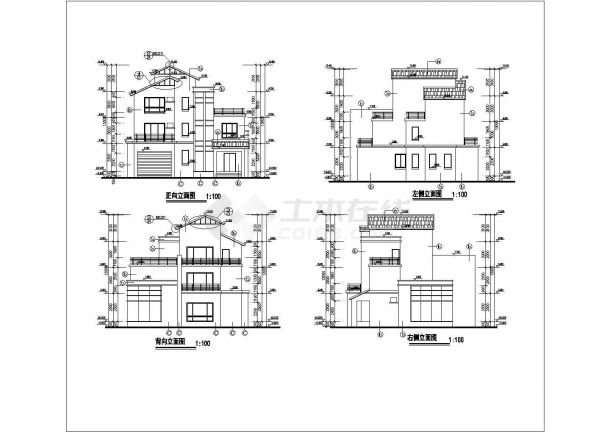 某地小型简单实用的别墅建筑设计图-图二