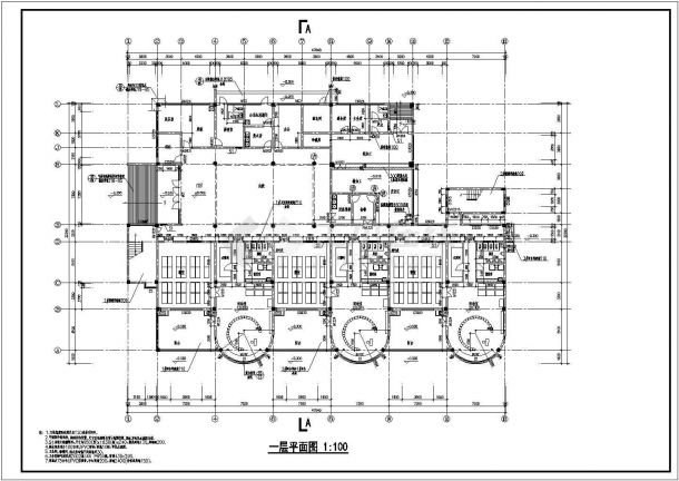  3层九班3006平米幼儿园施工图设计方案-图一