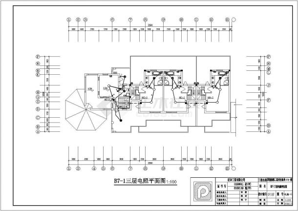 某地区住宅楼房电气全设计CAD施工图纸-图二