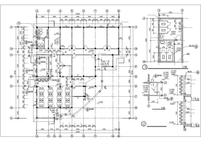 某地甲级医院建筑设计结构图（全套）_图1