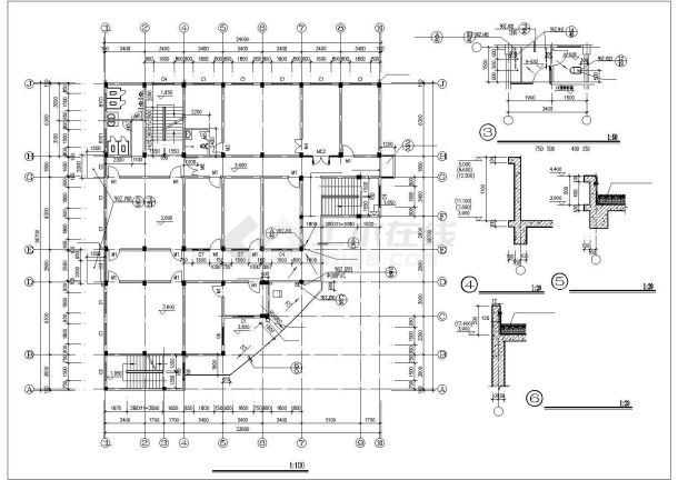 某地甲级医院建筑设计结构图（全套）-图二
