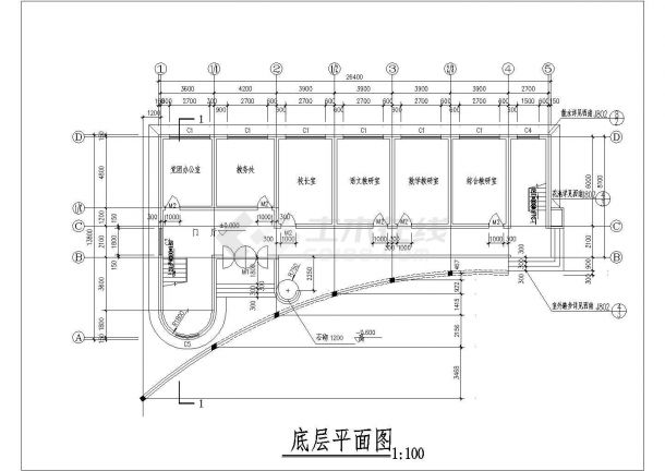 一套实用的小学教学楼建筑施工图（全套）-图一