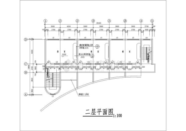 一套实用的小学教学楼建筑施工图（全套）-图二