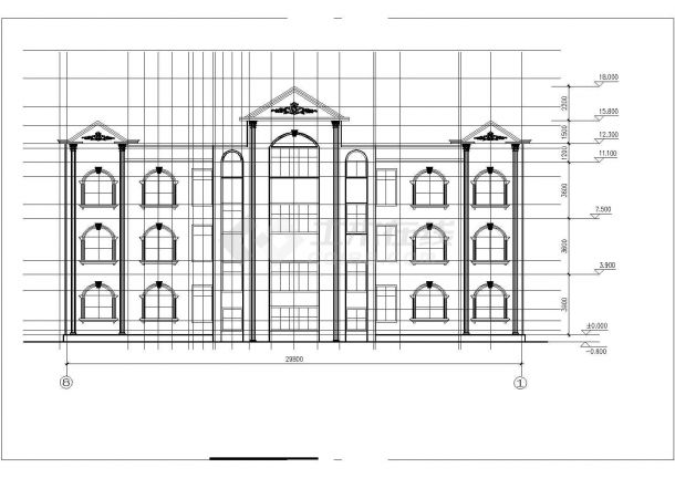 某地水库办公楼建筑结构图（全套）-图一