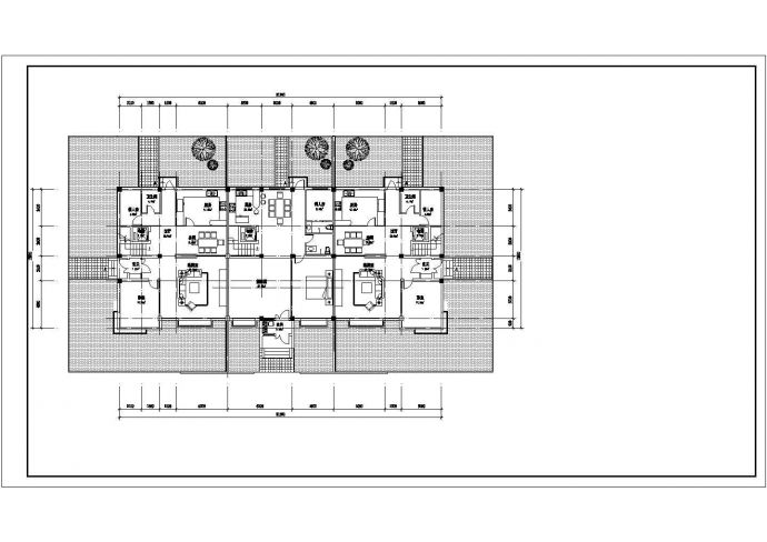 经典住宅楼户型设计cad总平面施工图_图1