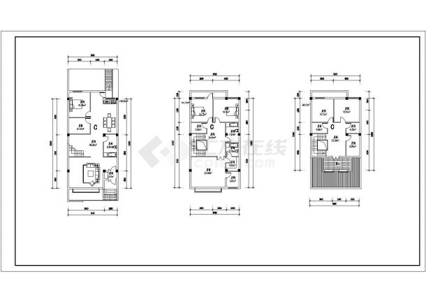 经典住宅楼户型设计cad总平面施工图-图二