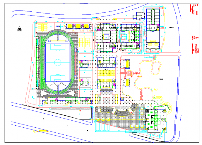 某地广东美术学院教学区建筑规划图_图1