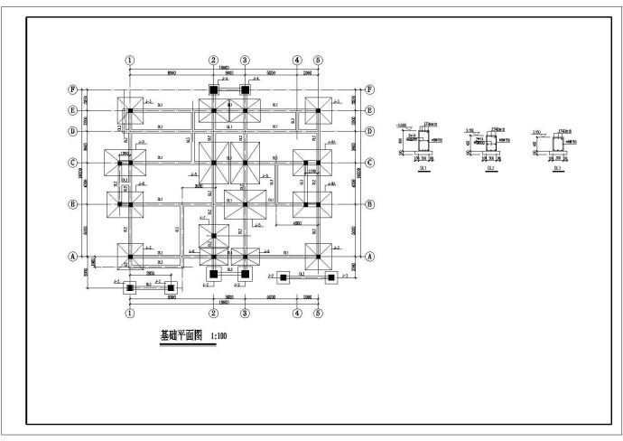 某地三层框架结构独立别墅结构施工图_图1