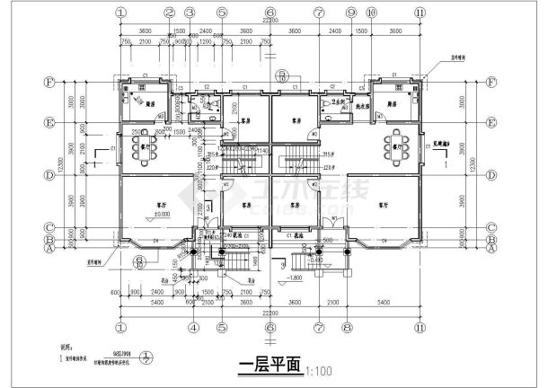 常德市德山旅游度区乡村别墅楼的完整CAD图纸-图一
