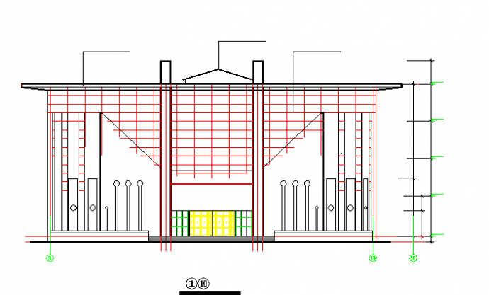 某城市图书馆建筑设计方案图纸（全套）_图1