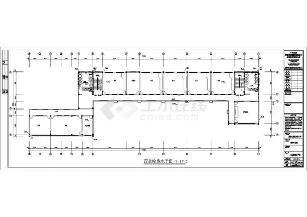 安徽某地四层教学楼建筑给排水设计施工图-图二