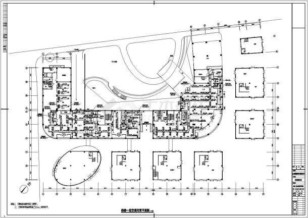 某地大型酒店暖空调暖通CAD设计施工方案图-图二