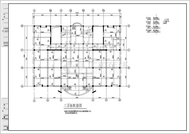 某豪华带屋顶游泳池会所结构设计方案图纸-图二